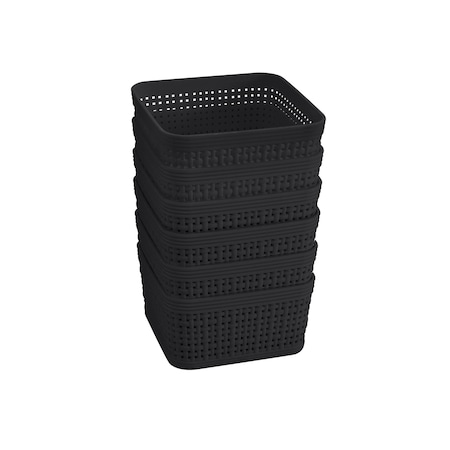 Simplify Plastic, Black, 4.72 in W, 4.72 in D, 4.72 in L 30006-BLACK